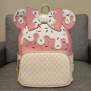 Disney Minnie Mouse Strawberry Sundae Loungefly Mini Backpack